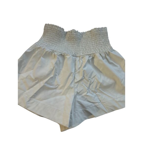 POOKIE & SEBASTIAN Off White Faux Leather High Waist Shorts Size Small - Picture 3 of 6